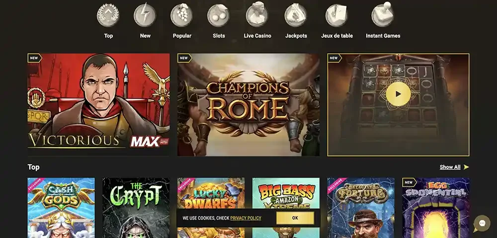 Casinoly — schermata del sito