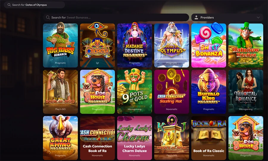 Madcasino — schermata del sito